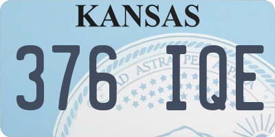 KS license plate 376IQE