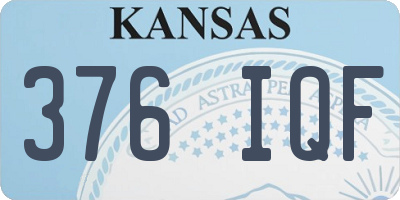 KS license plate 376IQF