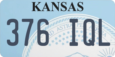 KS license plate 376IQL