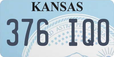 KS license plate 376IQO