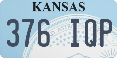 KS license plate 376IQP