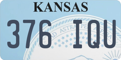 KS license plate 376IQU