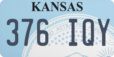 KS license plate 376IQY