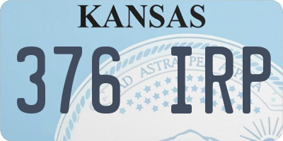 KS license plate 376IRP