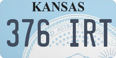 KS license plate 376IRT