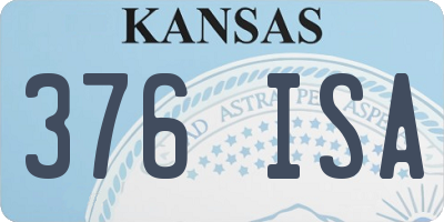 KS license plate 376ISA