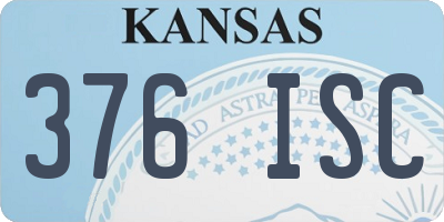 KS license plate 376ISC