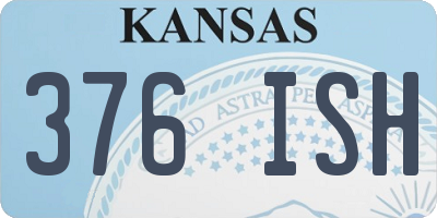 KS license plate 376ISH