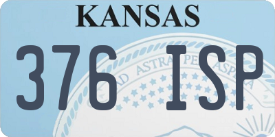 KS license plate 376ISP
