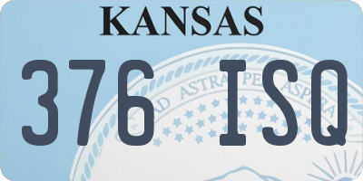 KS license plate 376ISQ