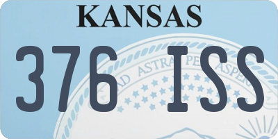KS license plate 376ISS