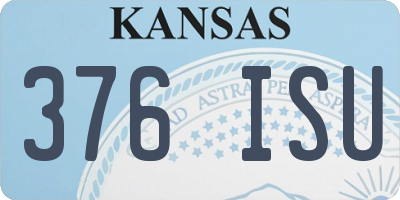 KS license plate 376ISU