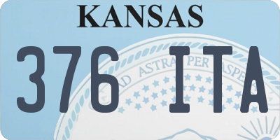 KS license plate 376ITA