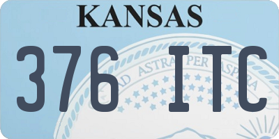 KS license plate 376ITC