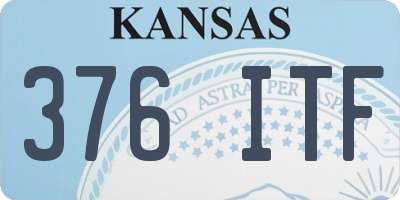 KS license plate 376ITF