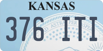 KS license plate 376ITI