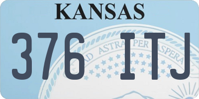 KS license plate 376ITJ