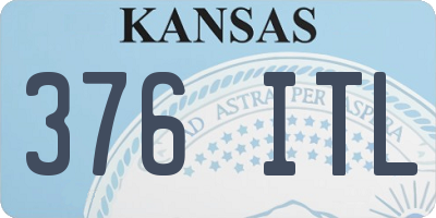KS license plate 376ITL