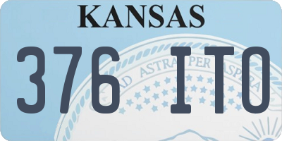 KS license plate 376ITO