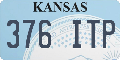 KS license plate 376ITP