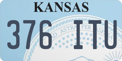 KS license plate 376ITU