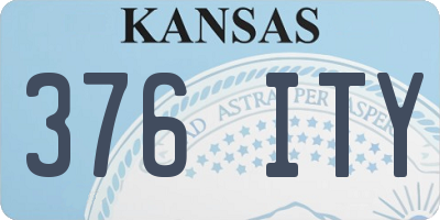 KS license plate 376ITY
