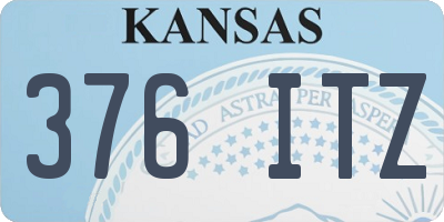 KS license plate 376ITZ