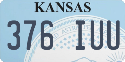 KS license plate 376IUU