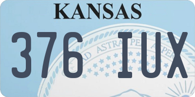 KS license plate 376IUX
