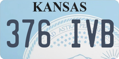 KS license plate 376IVB
