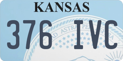 KS license plate 376IVC