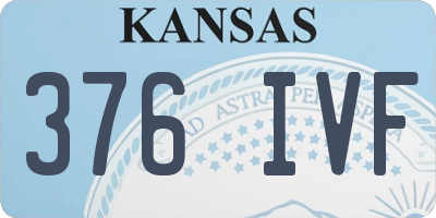 KS license plate 376IVF