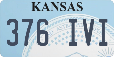 KS license plate 376IVI