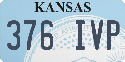 KS license plate 376IVP