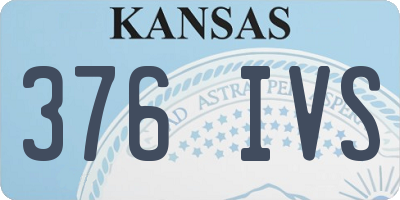 KS license plate 376IVS