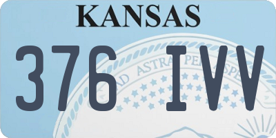 KS license plate 376IVV