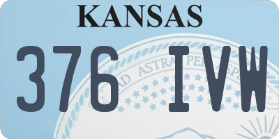 KS license plate 376IVW