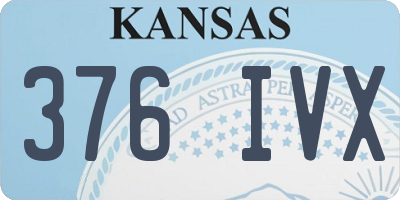 KS license plate 376IVX