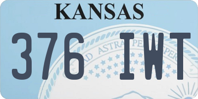 KS license plate 376IWT