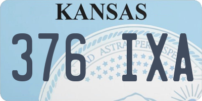 KS license plate 376IXA