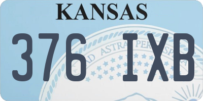 KS license plate 376IXB