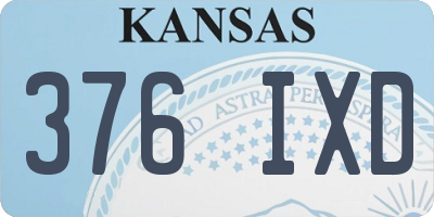 KS license plate 376IXD