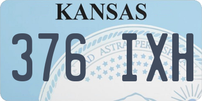 KS license plate 376IXH