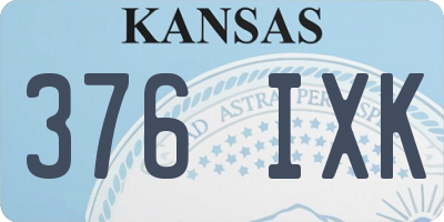 KS license plate 376IXK