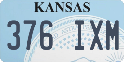 KS license plate 376IXM