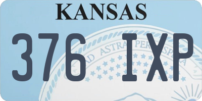 KS license plate 376IXP