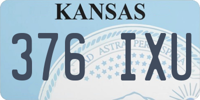 KS license plate 376IXU