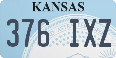 KS license plate 376IXZ