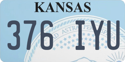 KS license plate 376IYU