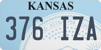 KS license plate 376IZA